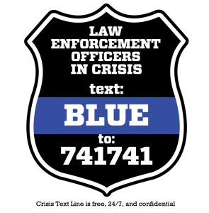 Text BLUE to 741741 from anywhere in the United States.